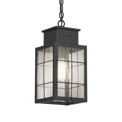 Laiton Traditions - Norfield - 1 lumière - 13 pouces - Noir mat - Laiton massif - Luminaire suspendu