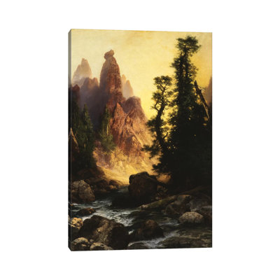Below the Towers of Tower Falls, Yellowstone Park, 1909 1 Piece Wrapped Canvas Painting