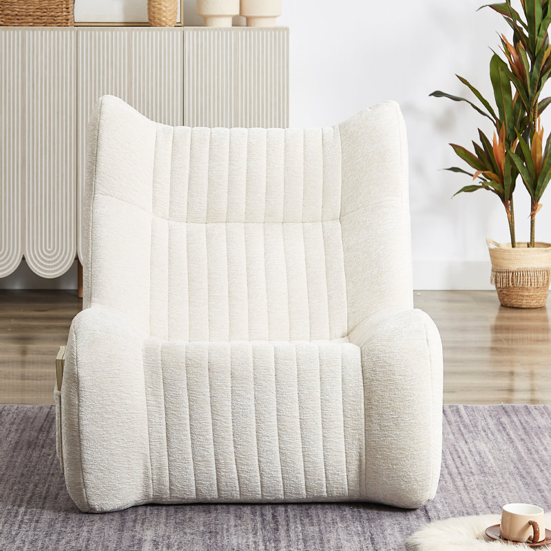 Fauteuil à billes Comfy pour adultes avec - tissu en éponge haute et chenille, plancher paresseux relaxant au bureau, décor de chambre enveloppé