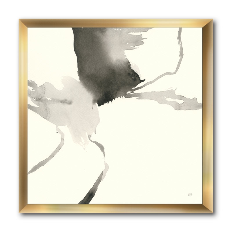 «Minimal Geometric Gesture I», reproduction d'art sur toile, H 30 po x l 30 po x P 1 po, Cadre doré