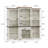 70" Tall Bookshelves And Bookcases With Doors Large Bookshelf With Drawers, Farmhouse Bookcase With Storage Cabinet, Standing Display Storage Bookshelf For Home Office,-811312365