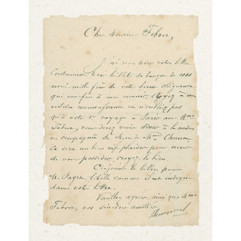 «French lettre I» par Wild Apple Portfolio - impression sur toile tendue, H 48 po x l 36 po
