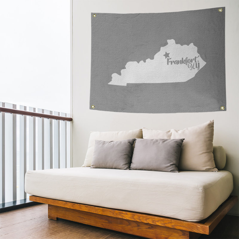 Tapisserie murale frankfort kentucky, H 50 po x l 59 po, Gris