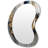 Abstract Shapes And Infinity Lines IV - Abstract Metal Art Decor - Asymmetrical Modern Wall Mirror-107228504