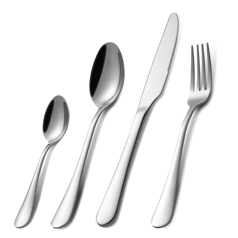 Cutlery Set,32 Piece Cutlery Set, Service For 8, Stainless Steel Flatware Set Include Knife Fork Spoon, Mirror Polish Silverware Set, Dishwasher Safe