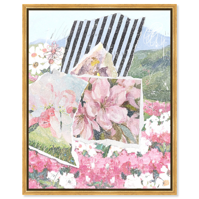 Let It All Bloom Print by Oliver Gal, 31"H x 37"W, Gold Floater Frame