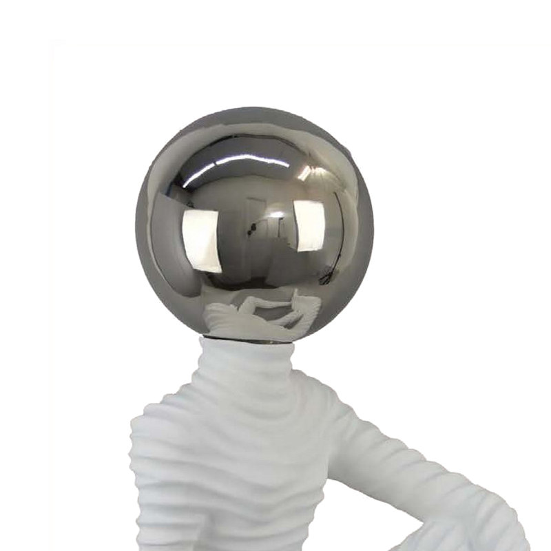 Statuette décorative décorative, 21 pouces en céramique blanche, astronaute assis
