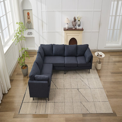 L Shaped Sectional Sofa (Gray)