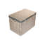 Fleur De Lis Wicker Storage Hamper Basket with Lining-1900351361
