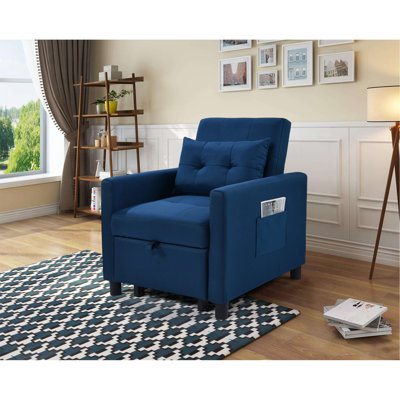 Ilicia Upholstered 27.5'' Reclining Sleeper Sofa