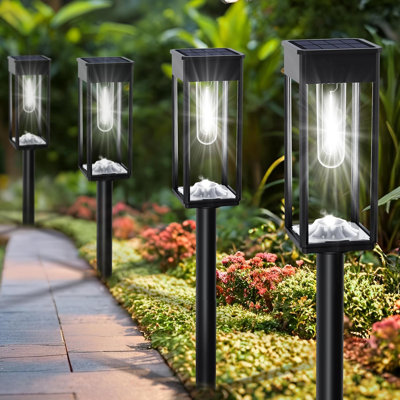 Solar Pathway Lights Outdoor 6 Pack