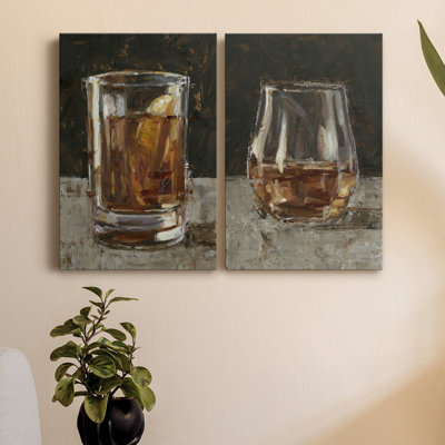 " The Hard Stuff II " 2 - Pieces Painting Print