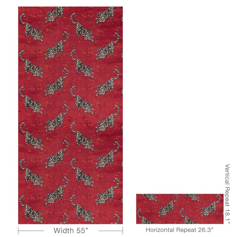 Mindoro Bongol Print Fabric, Crimson