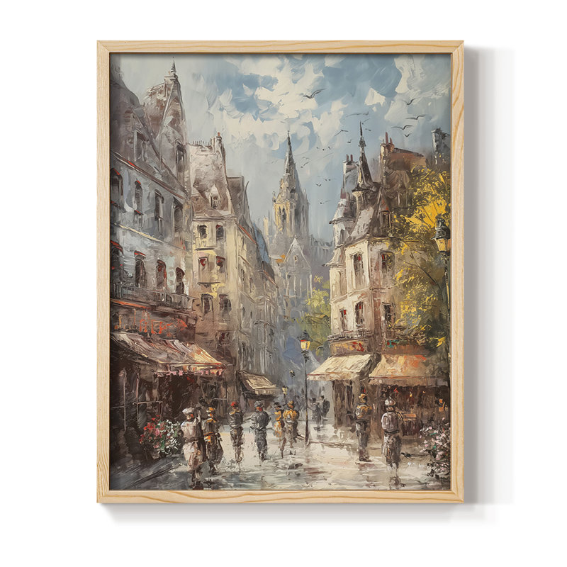 «LANDSCAPES Series CCCCLXXVI», reproduction encadrée - bois massif, Naturel, H 15 po x l 12 po