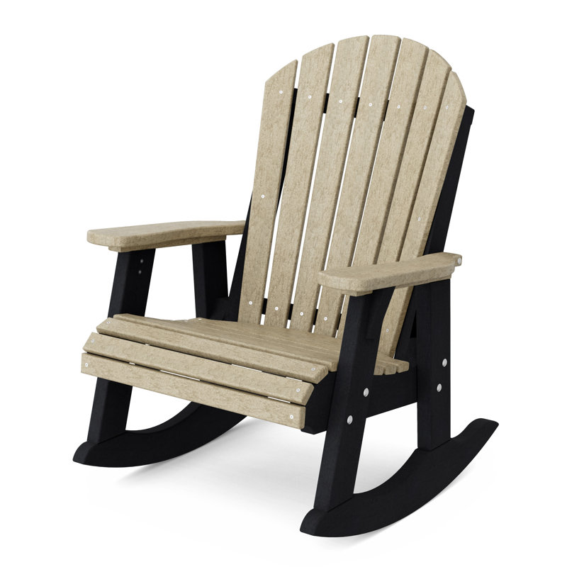 Chaise berçante Heritage Adirondack, Bois patiné / noir