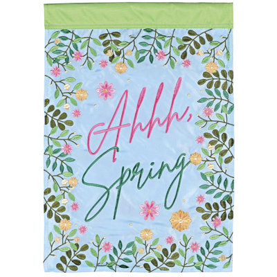 Drapeau de jardin floral Ahhh printemps