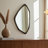 Modern Metal Wide Hanging Mirror for Vanity Table Decor Styliing - Decorative Large Wall Mirror Framed for Bathroom and Tabletop Display - 32", Bronze