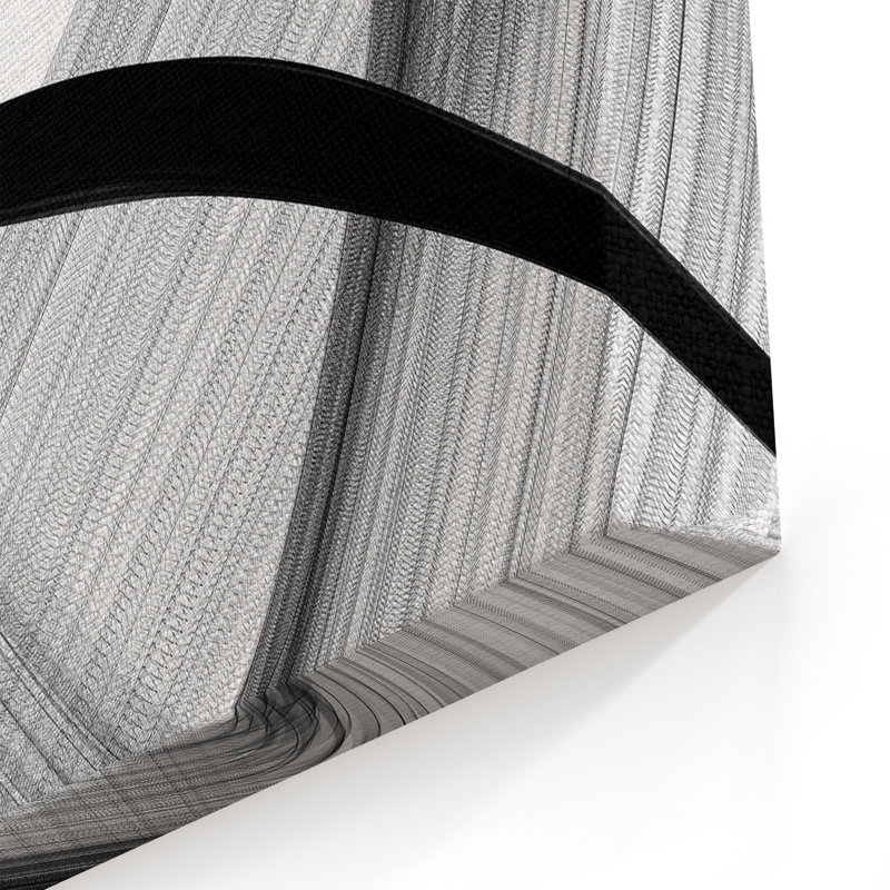 «Abstract Poetry in Black and White 100» par Irena Orlov, art mural moderne sur toile, H 24 po x l 32 po, Toile tendue