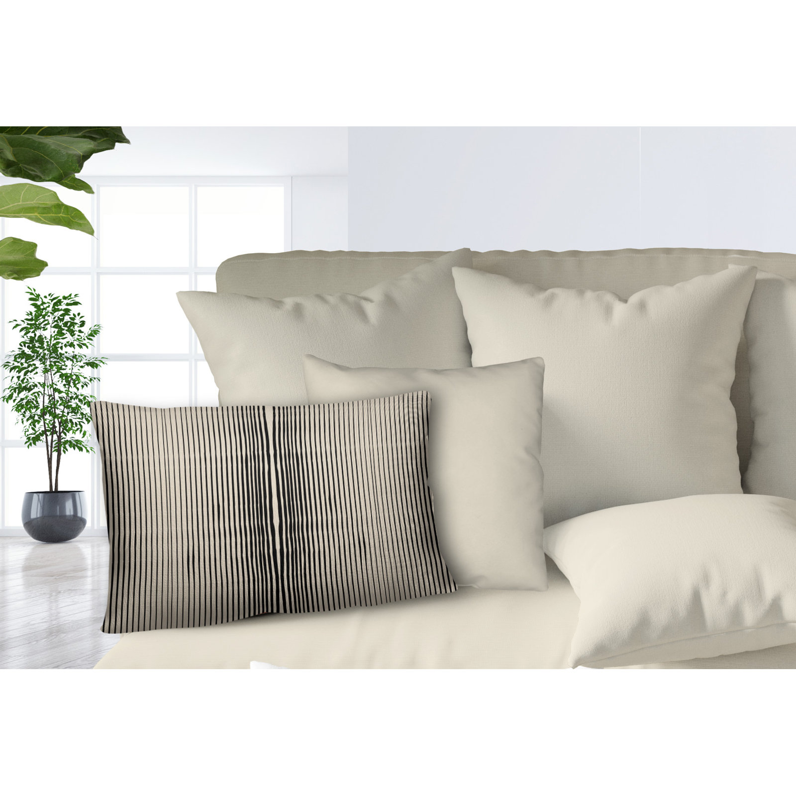 Ash Indoor/Outdoor Lumbar Throw Pillow, Fawn