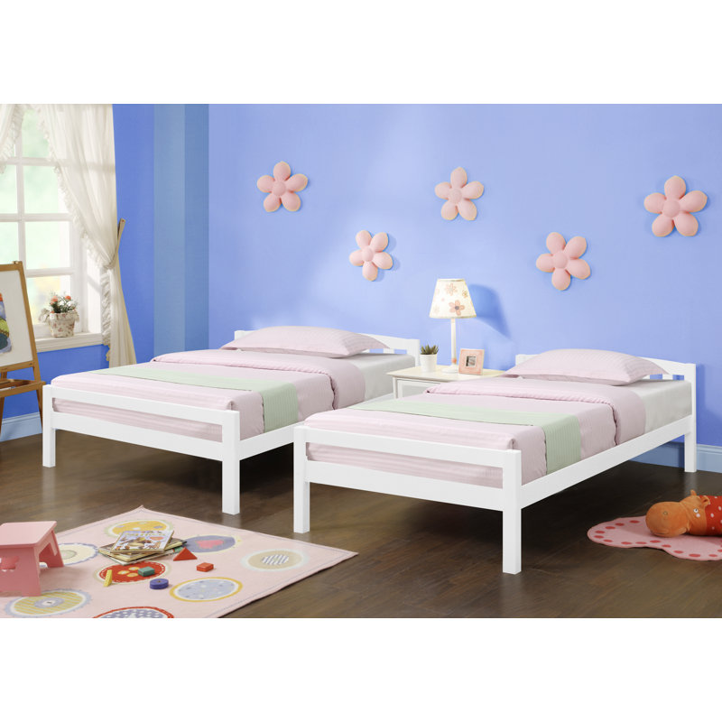Kavalier Bunk Bed with Built-in Ladder Included, White