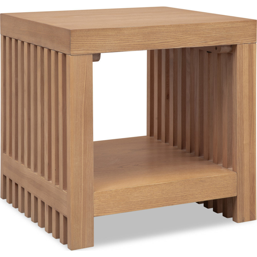 Finnian 22" End Table, Natural Wood