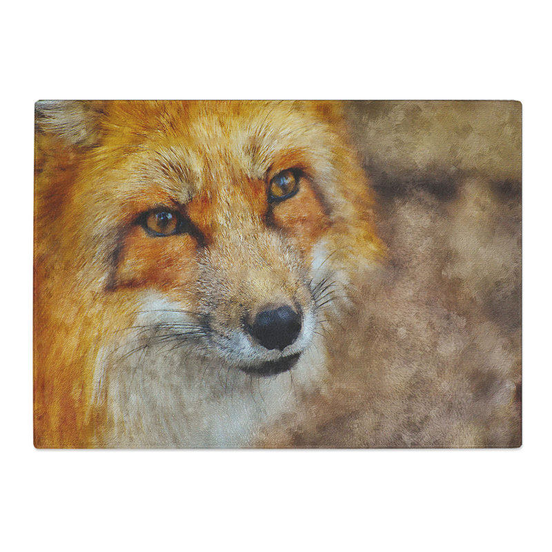 Red Fox Vol.1 Painting Chopping Board, 0.4cm H x 20cm W x 28.5cm L
