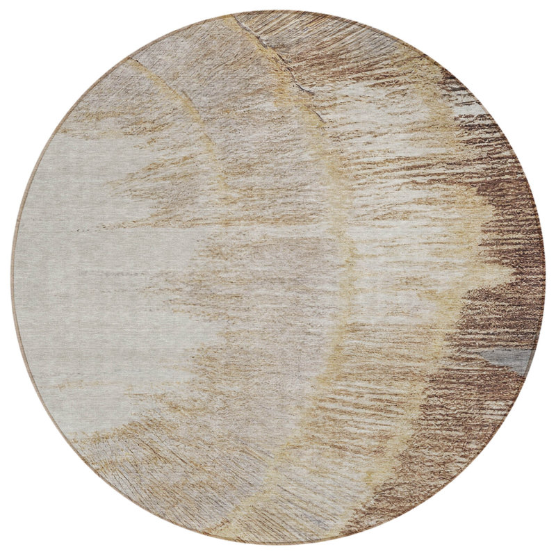 Tapis beige rond 8 po