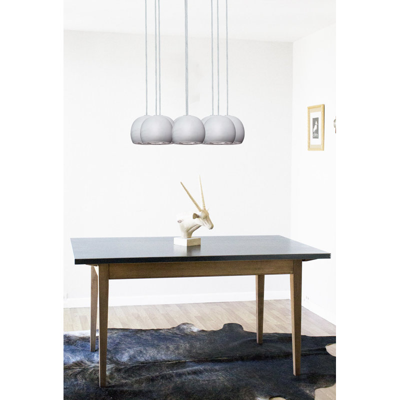 8 - Light Chandelier, 48 H x 24" W x 24" D, Black, Gray/Silver
