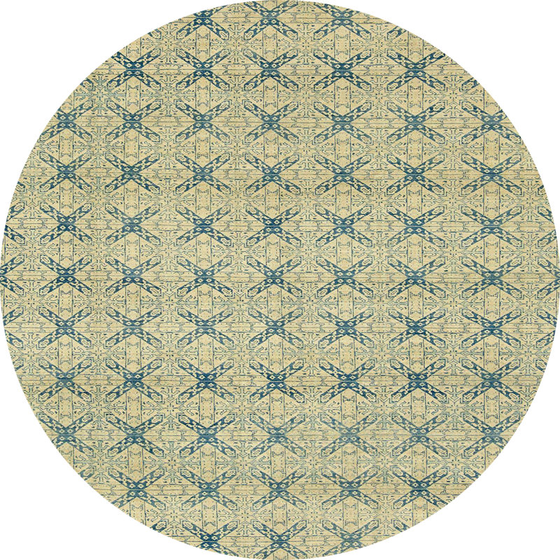 Abstract Indoor Rug, Round 4'