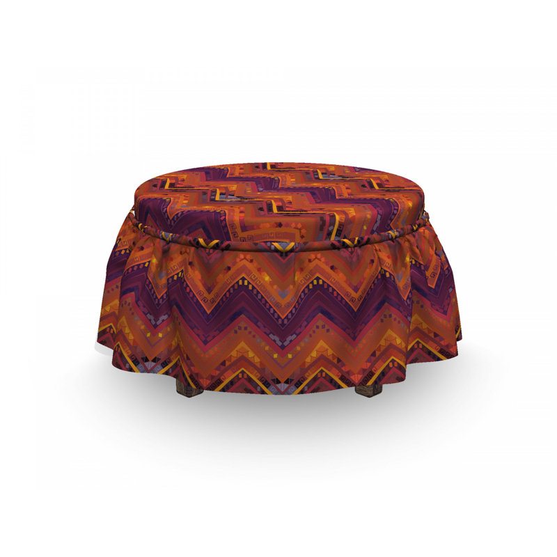 Housse pour de décoration native en zigzag repose-pieds