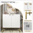2 Door White Locker Accent Cabinet