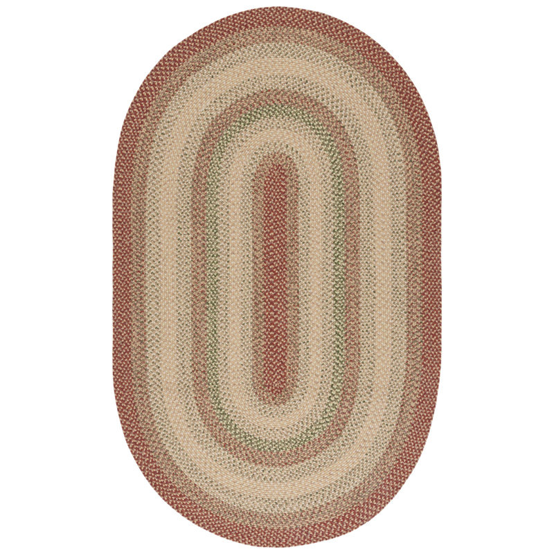 Bujanov Striped Rust Indoor/Outdoor Rug, Round 152 cm