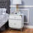 2 Drawer Bedside Table, White, Elegant