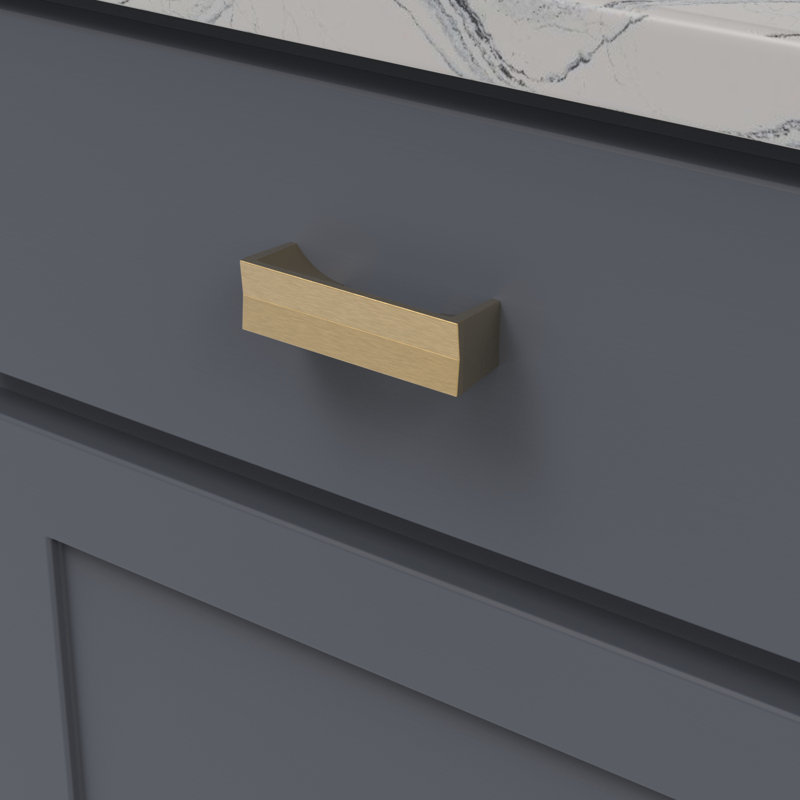 Avenue Collection Pull, Brushed Golden Brass, 3"
