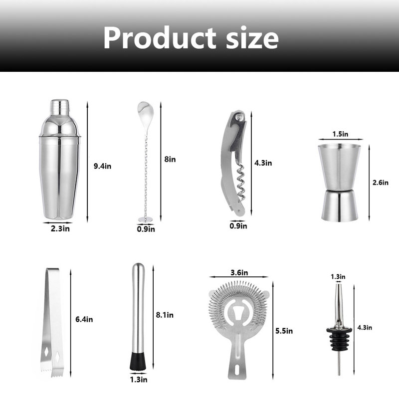 Dempsi Stainless Steel Bar Tool Set