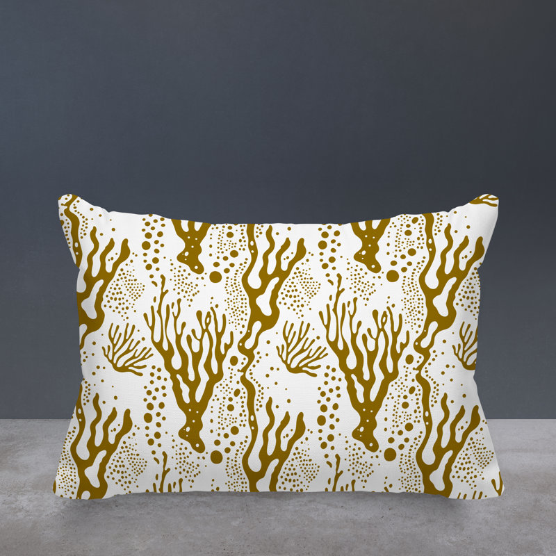 Barnon Reversible Throw Pillow, 18"H x 25"W, Gold