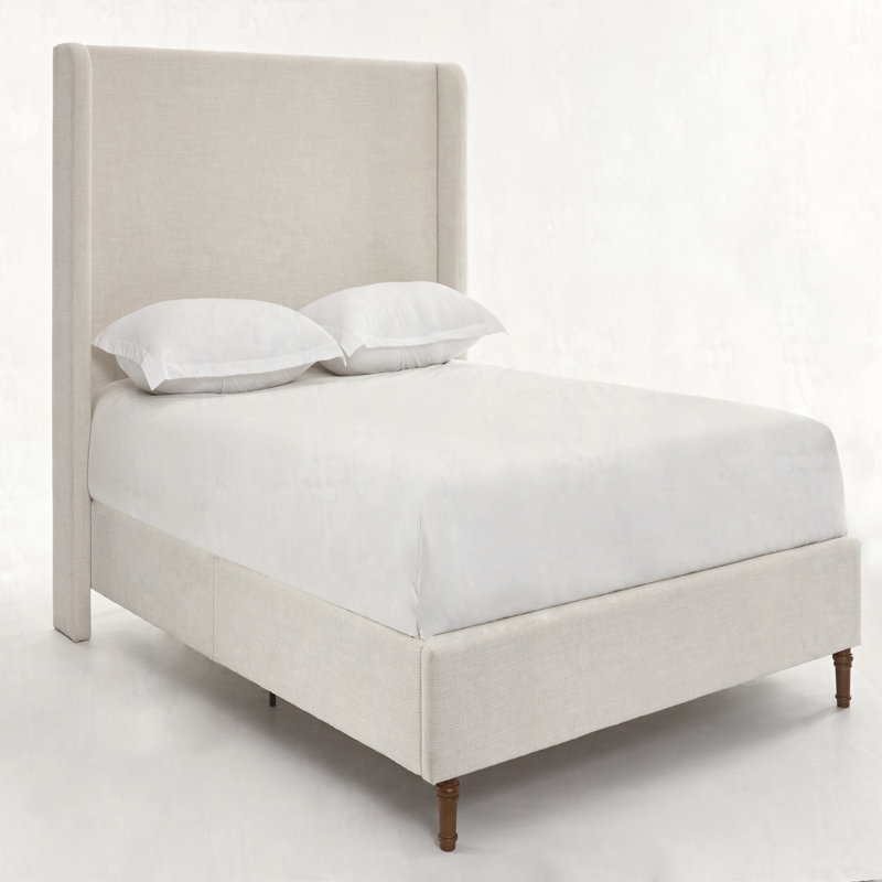 Grand lit tapissier Harper, Très grand, Ivory