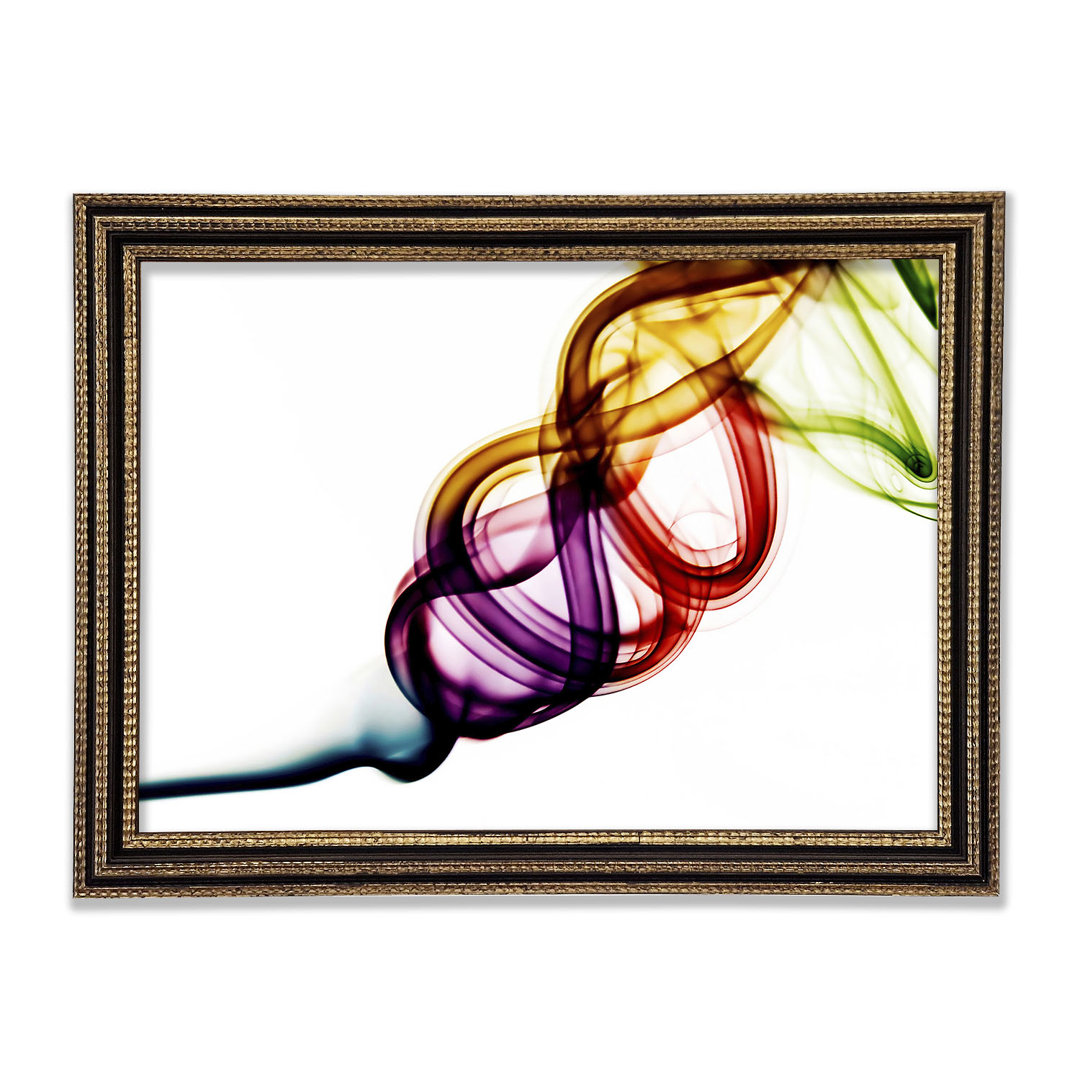 Rainbow Smoke Coil Gerahmter Druck Wandkunst