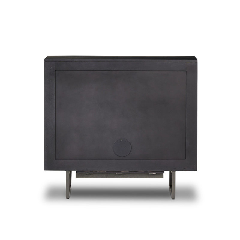 Carmel Solid Wood Accent Cabinet, Black