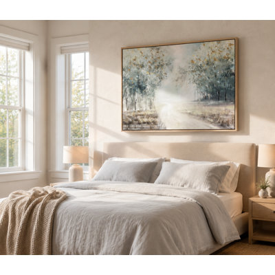 Teal Escape Framed Canvas Wall Art