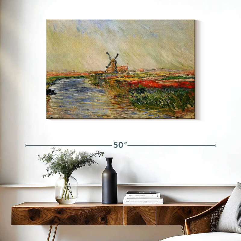 Alvord Tulip Field In Holland 1886, 26" H x 39" W