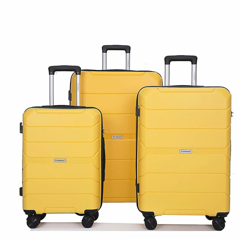 Ensemble de 3 valises durables avec serrure TSA Hardshell