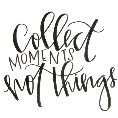 Collect Moments Script - Wrapped Canvas Print