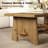 43.3'' Coffee Table with Solid Fir Wood Top Mortise Tenon Design-1811924819