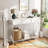 Entryway Table Console Sofa Table with 3 Fabric Drawers Modern Behind Couch Table Hallway White
