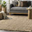 Tapis campagnard naturel en jute tissé à plat à la main Isalena-1224587644
