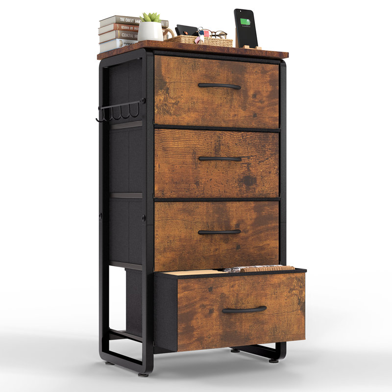 4 Drawer Storage Drawer, Brown