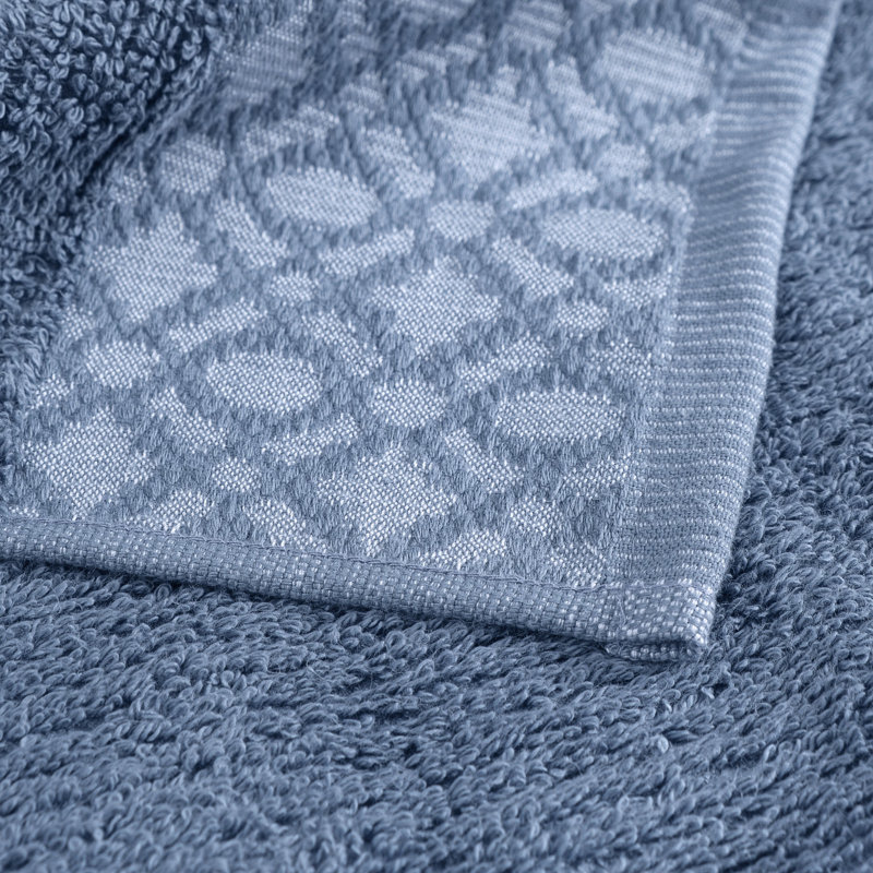 Shalyssa Turkish Cotton Midweight Hand Towel, Denim Blue
