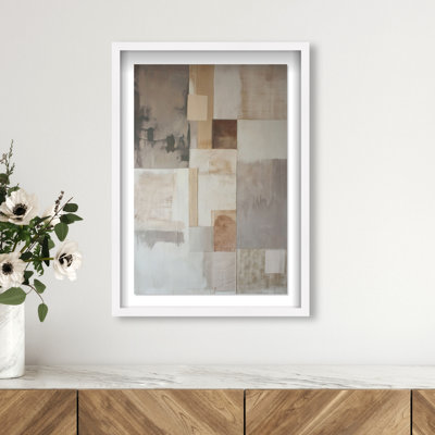 Dustveil (I) Shadowbox Abstract Print by Oliver Gal, Black Frame, 10 x 15