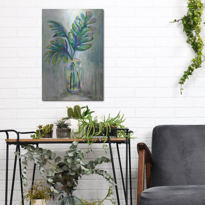 «Palm Leaves II» par Jeanette Vertentes, H 16 po x l 12 po